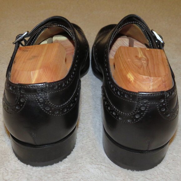Edward Green x Leffot Hove Black Calf Leather Balmoral Monk Straps 8D NWB main image 11